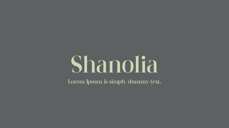 Shanolia Font