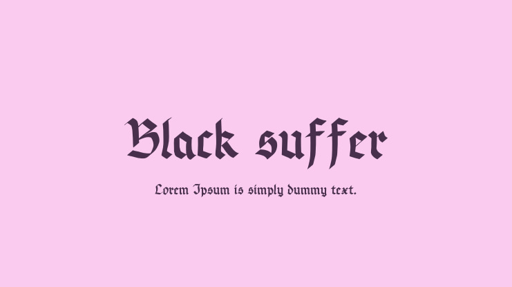 Black suffer Font