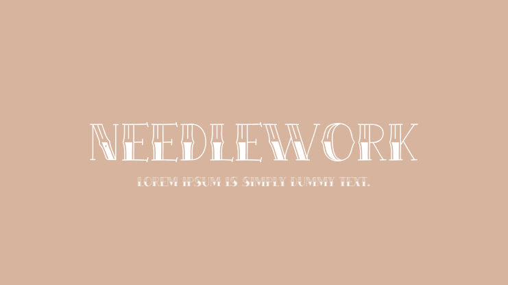 Needlework Font