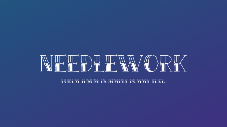 Needlework Font