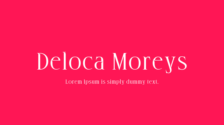 Deloca Moreys Font