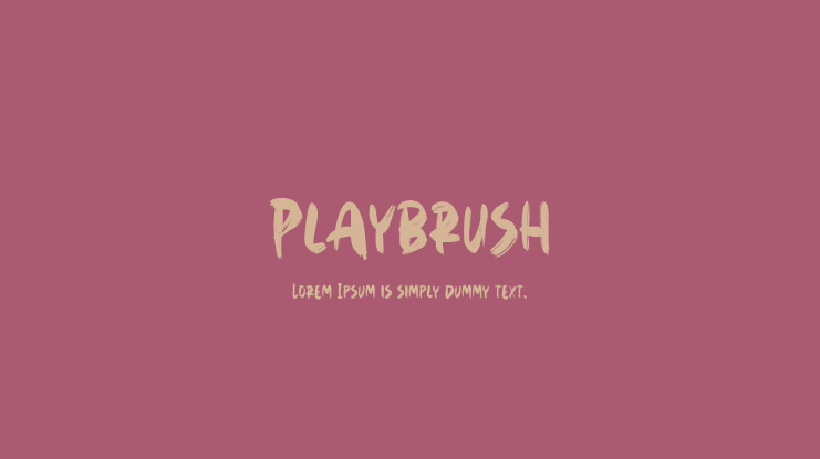 Playbrush Font