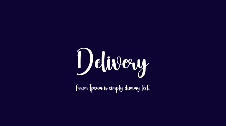 Delivery Font