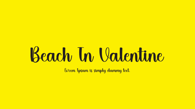 Beach In Valentine Font