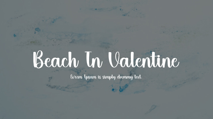 Beach In Valentine Font