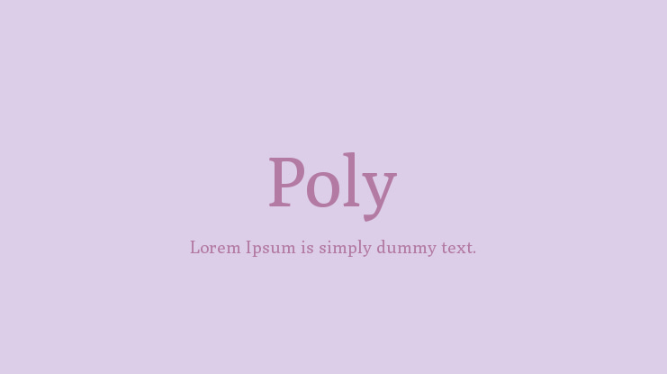 Poly Font Family