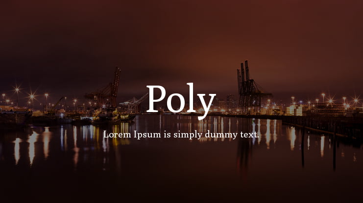 Poly Font Family
