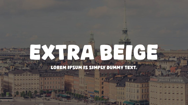 Extra Beige Font