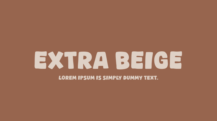 Extra Beige Font