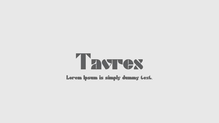 Tavrex Font Family
