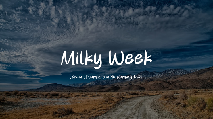 Milky Week Font