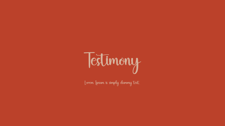 Testimony Font