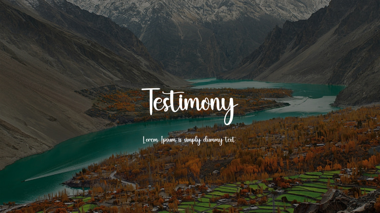 Testimony Font