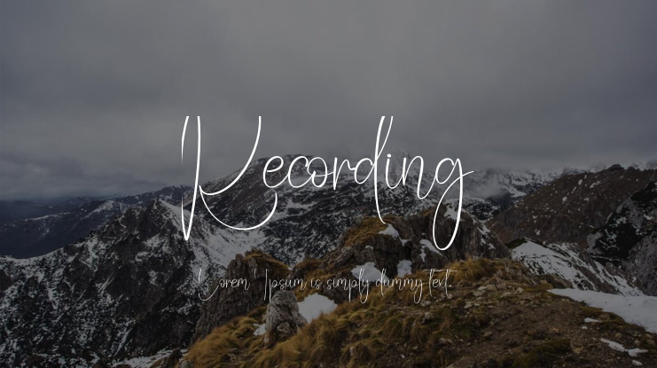 Recording Font