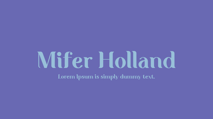 Mifer Holland Font Family