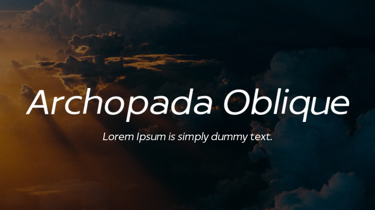 Archopada Oblique Font Family