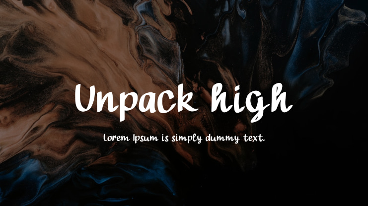 Unpack high Font