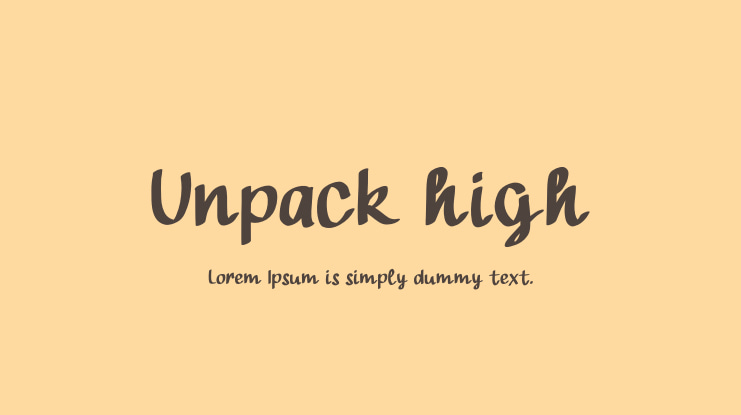 Unpack high Font