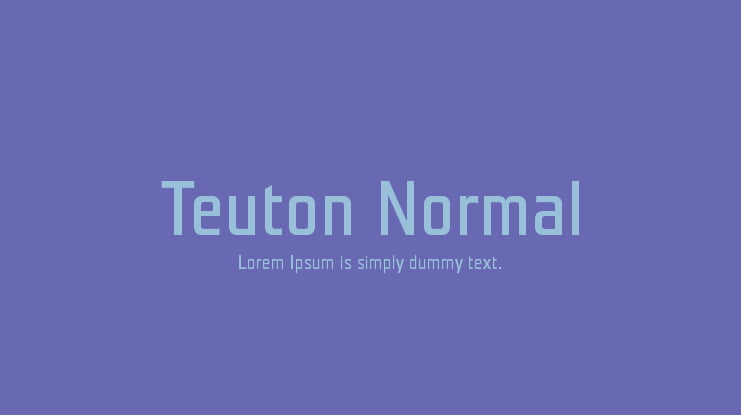 Teuton Normal Font