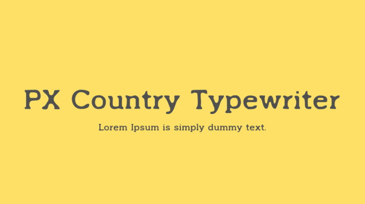 PX Country Typewriter Font