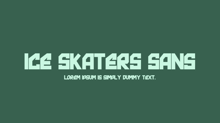Ice skaters sans Font