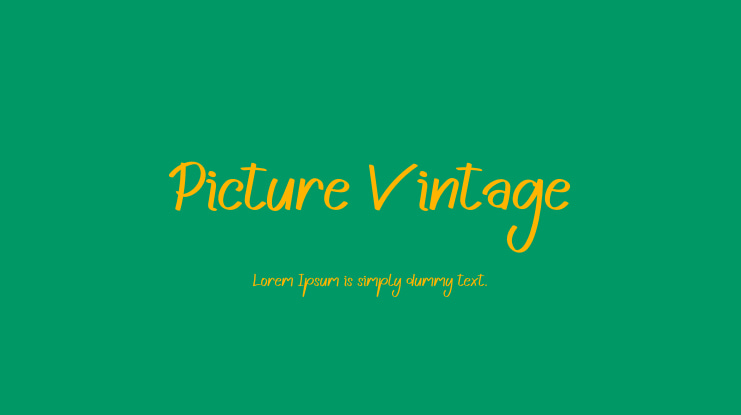 Picture Vintage Font