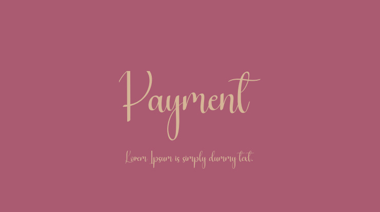 Payment Font