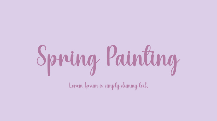 Spring Painting Font