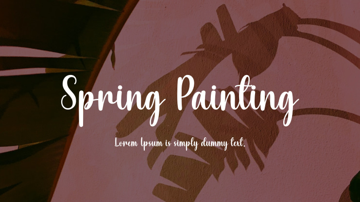 Spring Painting Font