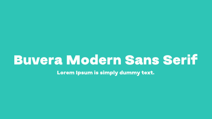 Buvera Modern Sans Serif Font Family