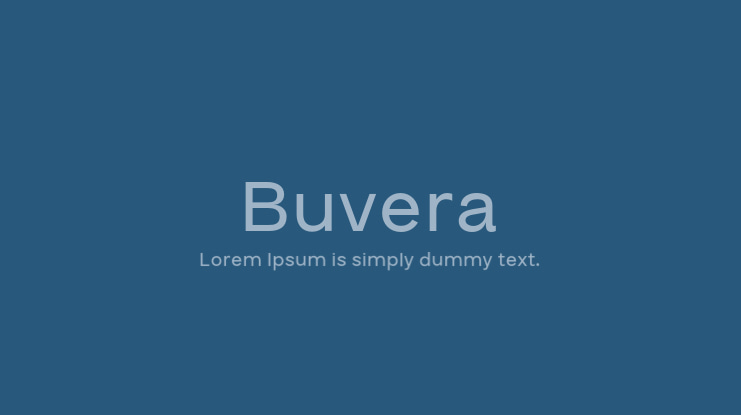 Buvera Font Family