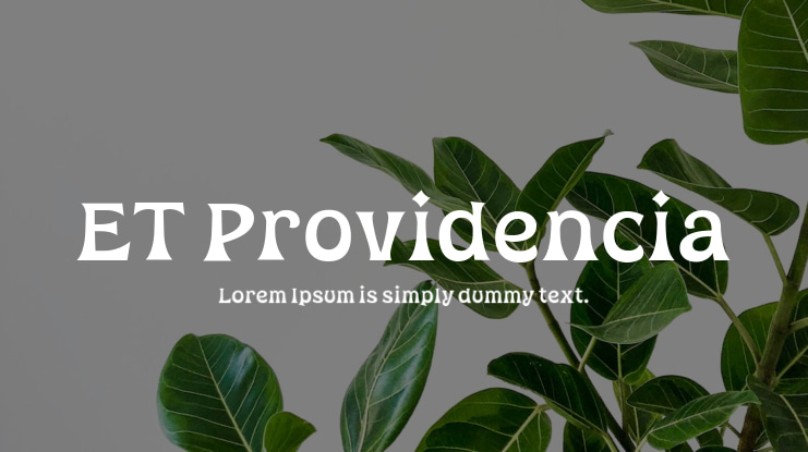 ET Providencia Font