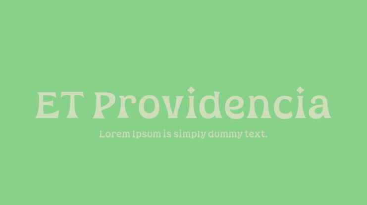 ET Providencia Font