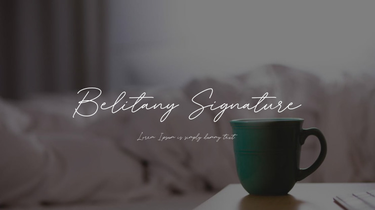 Belitany Signature Font