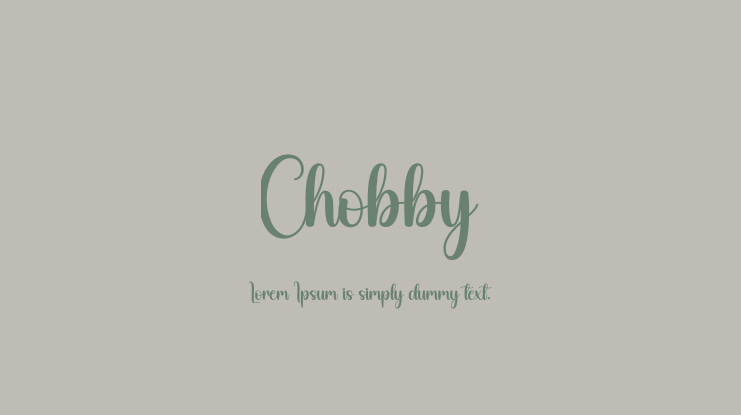 Chobby Font