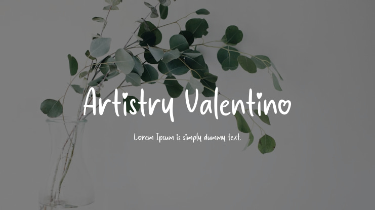 Artistry Valentino Font