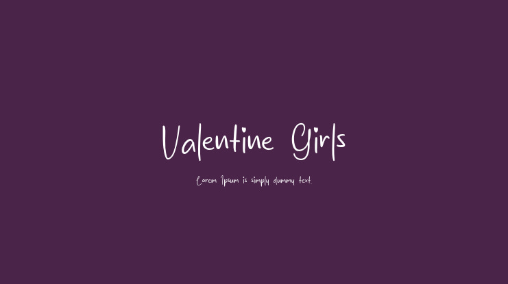 Valentine Girls Font