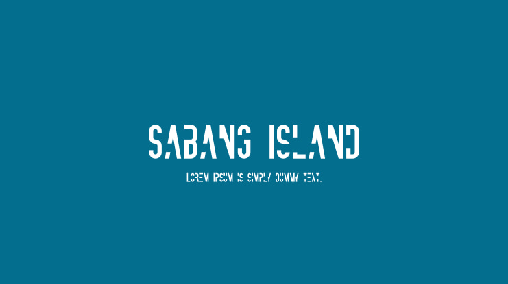 Sabang Island Font