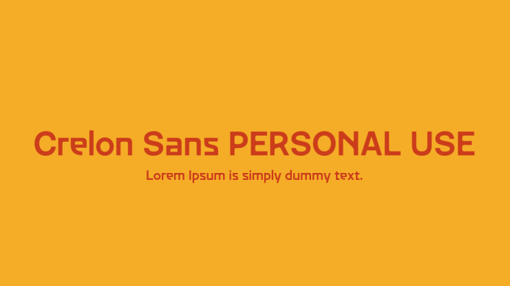 Crelon Sans PERSONAL USE Font