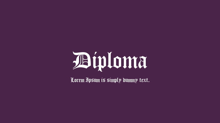 Diploma Font