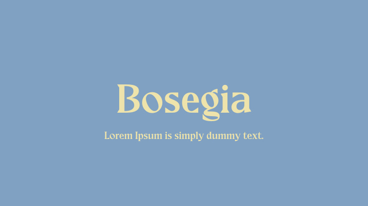 Bosegia Font