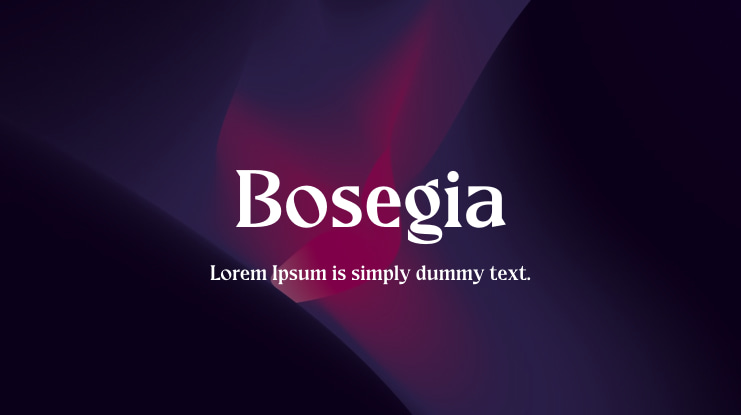 Bosegia Font