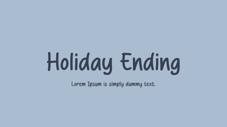 Holiday Ending Font