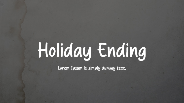 Holiday Ending Font