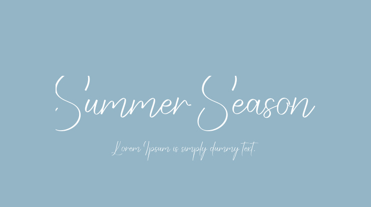 Summer Season Font