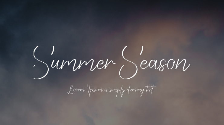 Summer Season Font