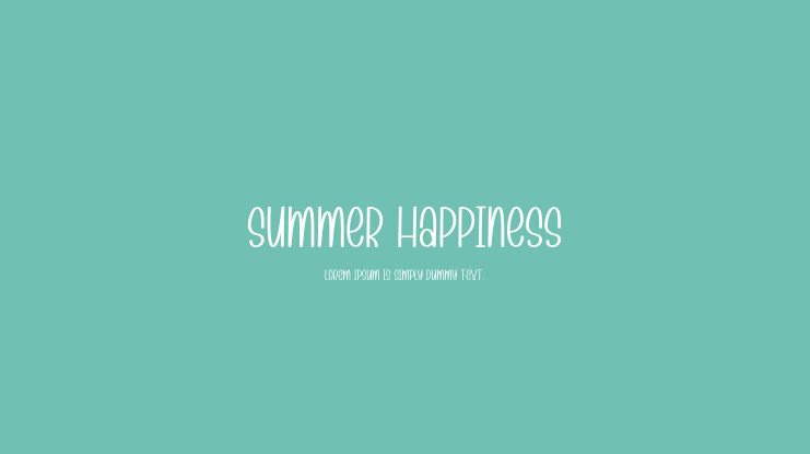 Summer Happiness Font