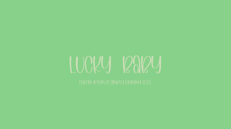 Lucky  Baby Font