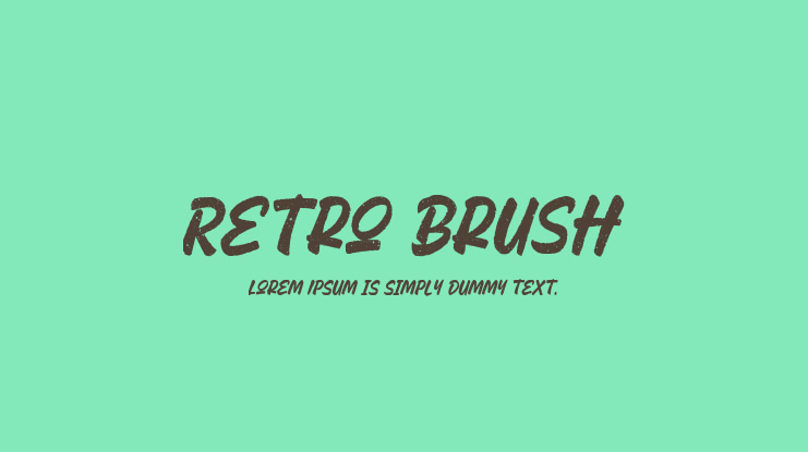 Retro Brush Font