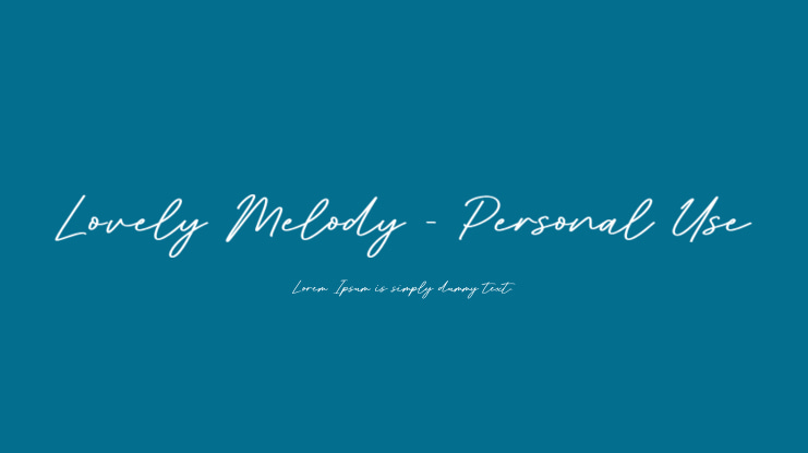 Lovely Melody - Personal Use Font